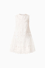 Giovanna Shift Mini Dress in White