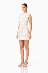 Yvette 3D Dress In White