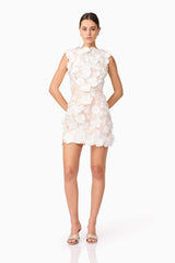 Yvette 3D Dress In White