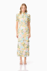 Oslo 3D Floral Midi Dress