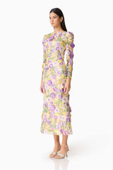 Shannon 3D Floral Midi Dress