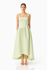 Ruelle A-Line Maxi Dress in Sage Green