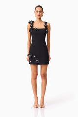 Chantelle Floral Mini Dress in Black