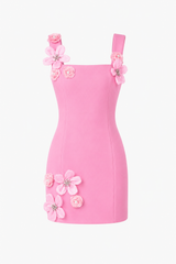 Chantelle Floral Mini Dress in Pink