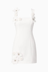 Chantelle Floral Mini Dress in White