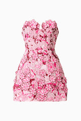 Roseate Floral Mini Dress in Pink