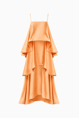 Tilly Tiered Maxi Dress in Orange