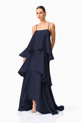 Tilly Tiered Maxi Dress in Navy