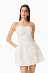 Gemma Floral Mini Dress in White
