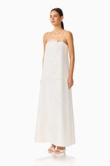Gemma Floral Maxi Dress in White