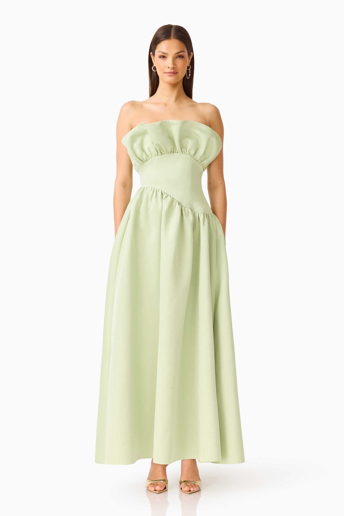 Laurel Sleeveless Maxi Dress in Sage Green