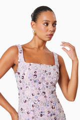 Aurora Event Wear Midi Dress In Purple