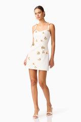 Mira Sweetheart Mini Dress in White