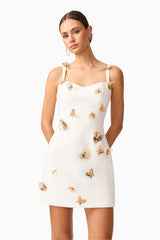 Mira Sweetheart Mini Dress in White