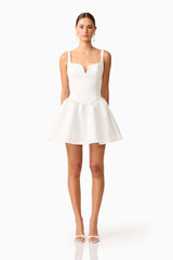 Hester A-Line Mini Dress in White