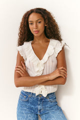 Elizabelle Pointelle Knit Top