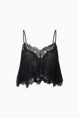 Elysia Silk Lace Crop Top