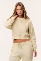 Emparo Cropped Ditsy Floral Pullover