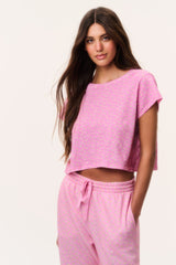 Rubin Ditsy Floral Cropped Tee - POLAROID ROSE