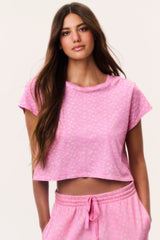 Rubin Ditsy Floral Cropped Tee - POLAROID ROSE