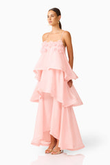 Swallowtail Day To Night Maxi Dress In Pink
