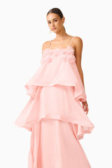 Swallowtail Day To Night Maxi Dress In Pink