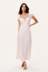 Epone Floral Puff Sleeve Maxi Dress