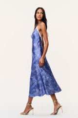 Evania Star Print Midi Slip Dress