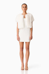 Lucyna Short Sleeve Bolero in White