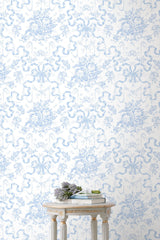 Fairytale Toile Blissful Blue Wallpaper