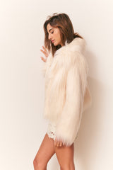 Fallon Faux Fur Jacket - IVORY