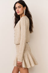 Ferra Sequin Stretch Knit Cardigan