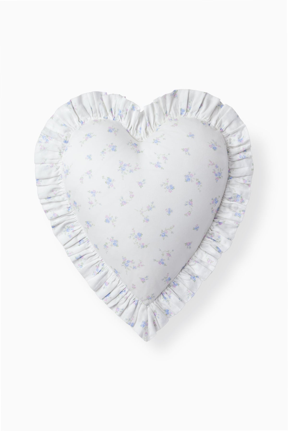 Atlantic Shore Ruffle Heart Pillow