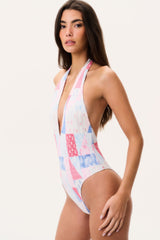 Glenna Patchwork One-Piece Swimsuit