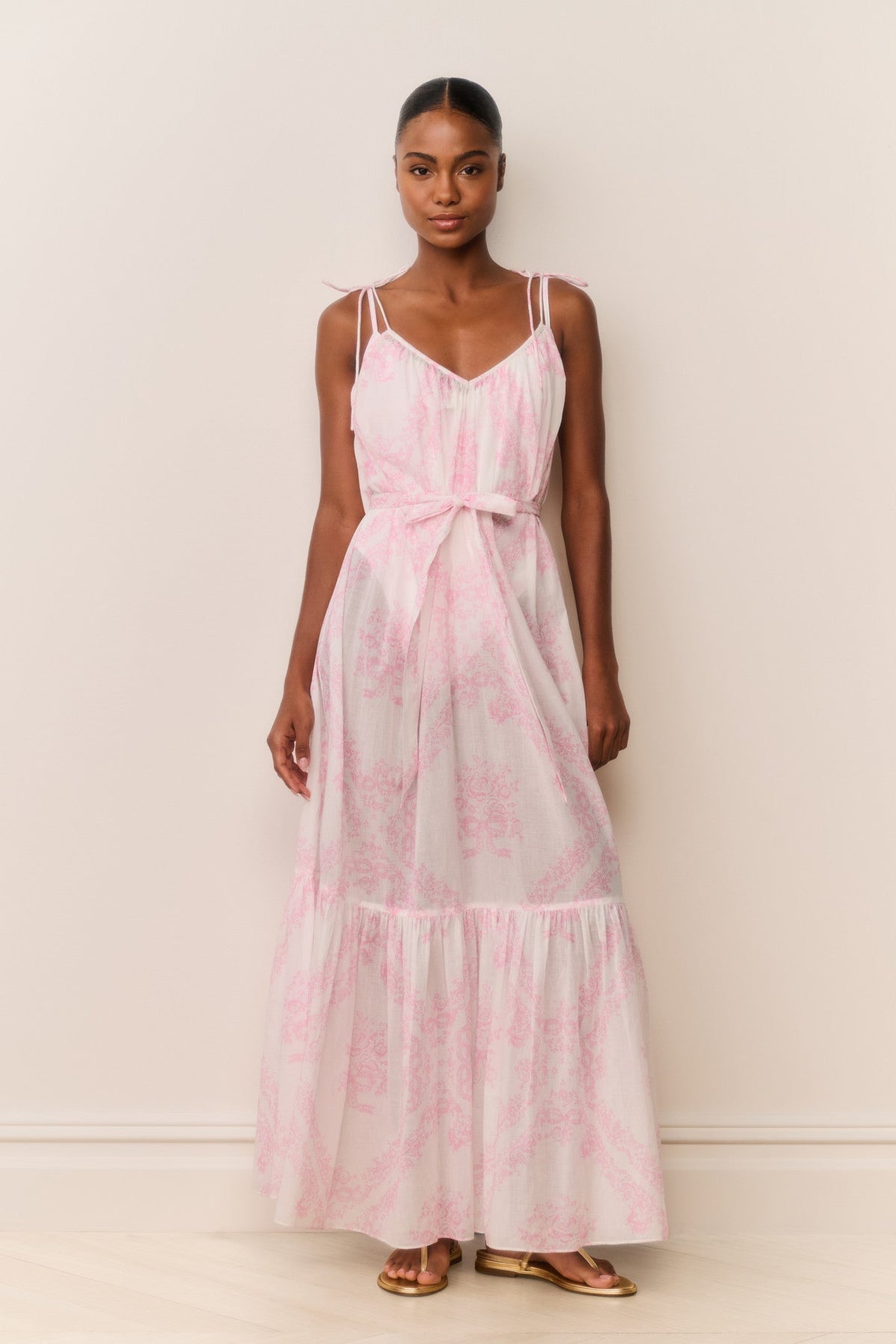Hale Cotton Toile Print Cover-Up Dress