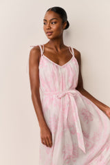 Hale Cotton Toile Print Cover-Up Dress