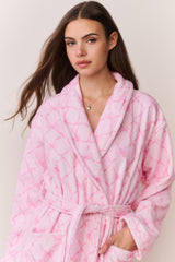 Cotton Indie Robe - PEPPERMINT PINK