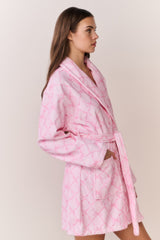 Cotton Indie Robe - PEPPERMINT PINK