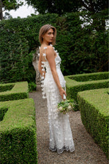 Rina Beaded Gown in White