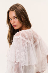 Tourelle Sheer Lace Blouse