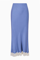 Janella Silk-Blend Midi Slip Skirt