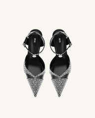 Haidi Artificial Crystal Pumps - Black