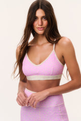 Jolanda Ditsy Floral Sports Bra - POLAROID ROSE