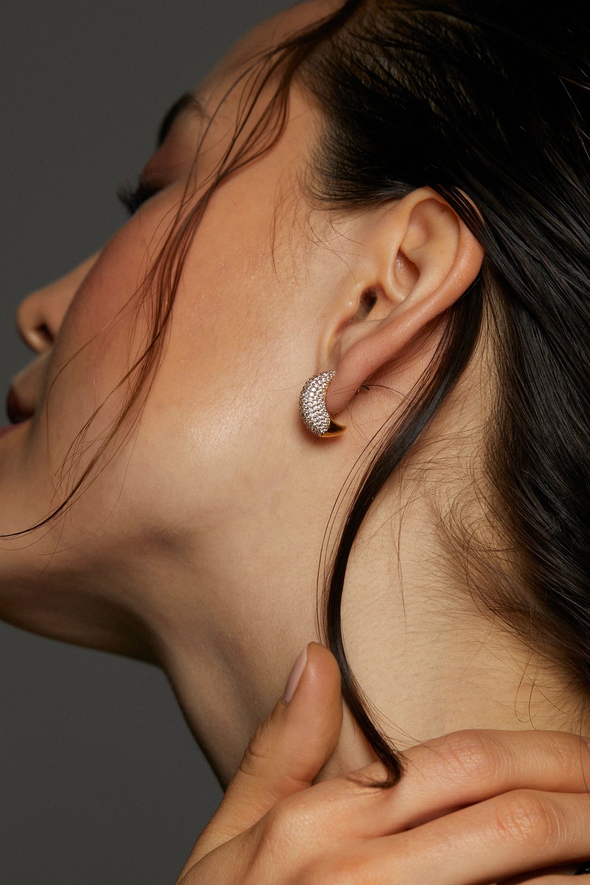 Alma Dome Hoop Earrings