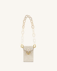 Mya Gradient Acrylic Chain Strap - Ivory