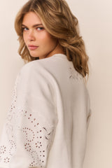 Lalo Bandana Eyelet Fleece Pullover
