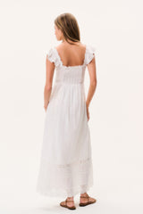 Kailette Cotton Maxi Dress - OPTIC WHITE