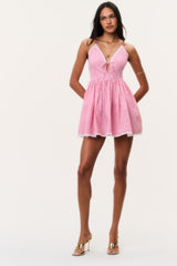 Khloe Cotton Gingham Mini Dress