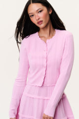 Nadiya Stretch Pointelle Cardigan
