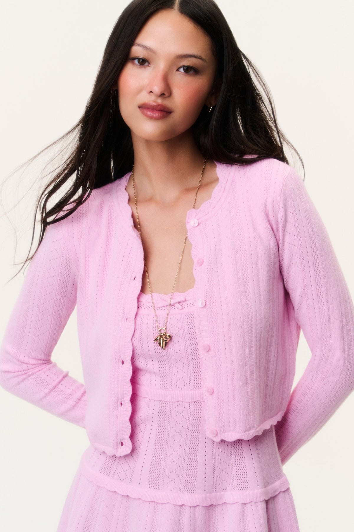 Nadiya Stretch Pointelle Cardigan
